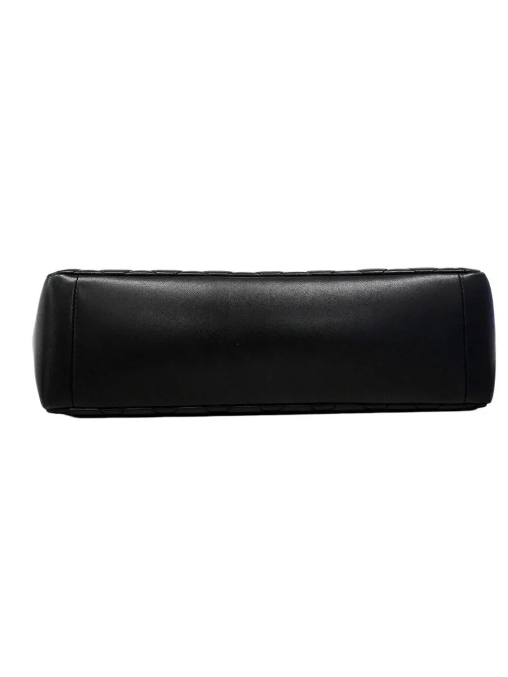 Chanel Shoulder Bag Deca Quilted Lambskin Black Champagne Gold